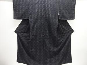 大正ロマン　抽象模様織り出しお召着物